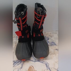 Totes Kids' Black and Red Winter Boots